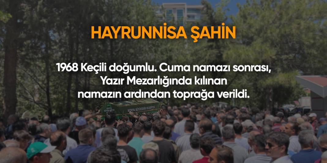 Konya'da bugün vefat edenler | 24 Ocak 2025 5